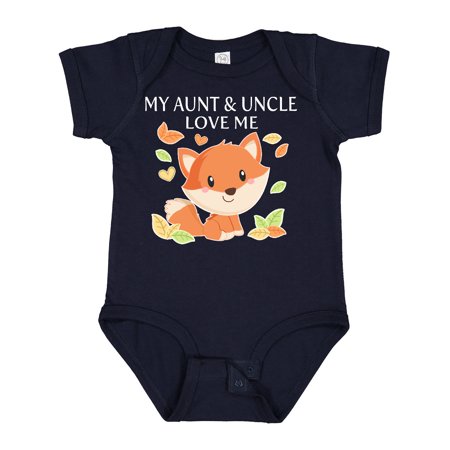 

Inktastic My Aunt and Uncle Love Me- Little Fox Boys or Girls Baby Bodysuit