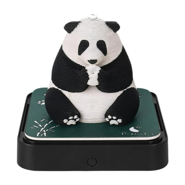 GUOOL 2025 Desk Calendar 3D Art Memo Creative Funny Holiday Gift Multipurpose Tabletop Panda