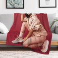 thumbnail image 6 of Gina Rodriguez Blanket Sexy #1 Throw Blankets Ultra Soft Flannel Lightweight Throws for Couch, Bed, All Seasons Use 50"*60"（130 * 150cm）, 6 of 6