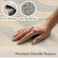 thumbnail image 6 of ODIKA 2'x3' Washable Accent Rug Contemporary Wave Motif Minimalist Border Beige Abstract Refined Structured for Bedroom, Nursery, RV, Pet Friendly, Bedside Mat, 6 of 7