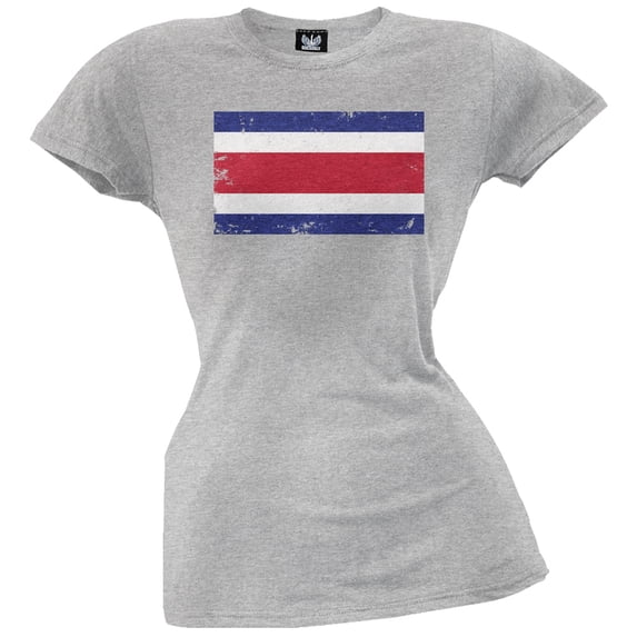 World Cup Costa Rica Distressed Flag Juniors T-Shirt - Large