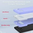 thumbnail image 3 of for Google Pixel 7a Case, Silicone Phone Case with 2 Screen Protector, Soft Anti-Scratch Microfiber Lining, Full Body Shockproof Slim Cover Support Wireless Charging, Lavender Purple, 3 of 16