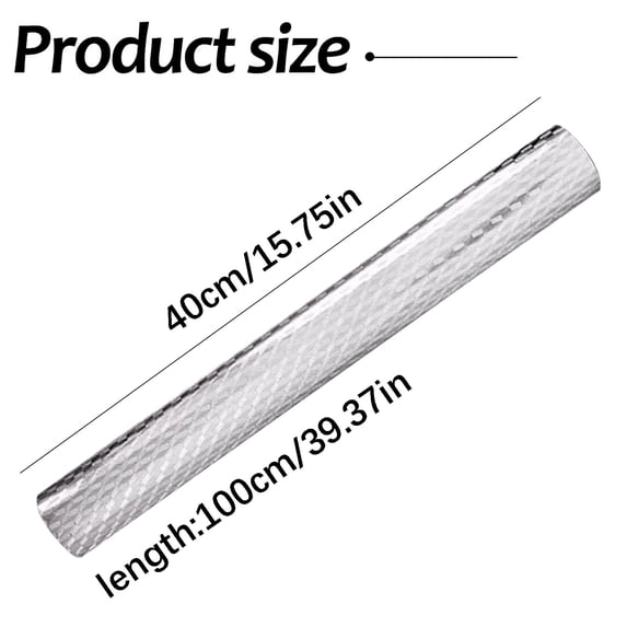 BESEW7 Waterproof Drawer Liner, Heat Resistant Aluminum Foil Contact Paper, Non-Adhesive Shelf Liner for Kitchen Cabinets, Pantry Organizer and Under Sink Mat