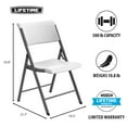 thumbnail image 3 of Lifetime A-Frame Folding Chair, White (Set of 4)-81170, 3 of 9