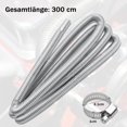 thumbnail image 4 of Flexible Exhaust Pipe 300 cm, Compatible with Car, Stainless Steel Clamps Included, 4 of 5