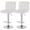 White, variant on CONCETTA Swivel Bar Stools Set of 2, Adjustable PU Leather Counter Seats with Back and Footrest, Black