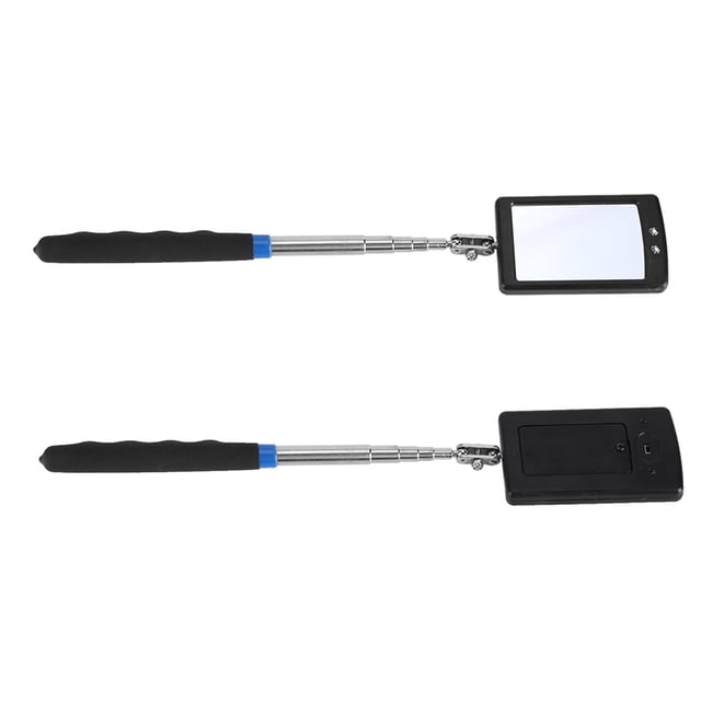 KIMISS Miroir d'Inspection Flexible Télescopique Éclairé par LED avec Rotation à 360 Degrés, Extensible et Ajustable