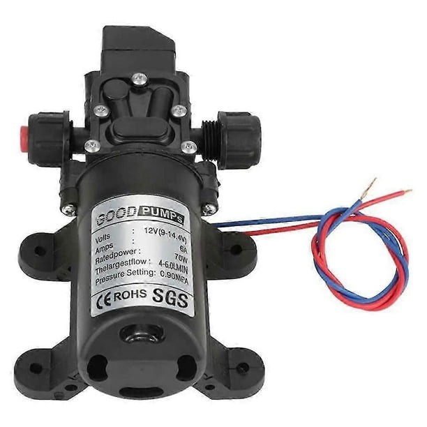 12V Water Pump, 12 Volt Water Pump, DC 12V 6A 70W Electric Water Pump, Self-Priming Water Pump-High Pressure, 12V Pump