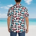 thumbnail image 3 of Lsque Heart Panda pattern Hawaiian Shirt for Men, Unisex Summer Beach Casual Short Sleeve Button Down Shirts-Medium, 3 of 9