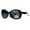 black, variant on SA106 Antiglare Polarized Lens Oversize Butterfly Womens Sunglasses Black