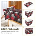 thumbnail image 4 of Foldable Fabric Storage Bin With Handle Collapsible Basket Box Storage With Lid Organizer Skulls&red Roses, 4 of 7