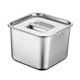 thumbnail image 3 of Sartenes de comida de acero inoxidable Sartén de sopa profunda multifuncional Asas dobles con tapas Caja de especias para restaurante Hogar Barbacoa 14cmx14cm BLESIY Sartén de vapor para frotar, 3 of 8