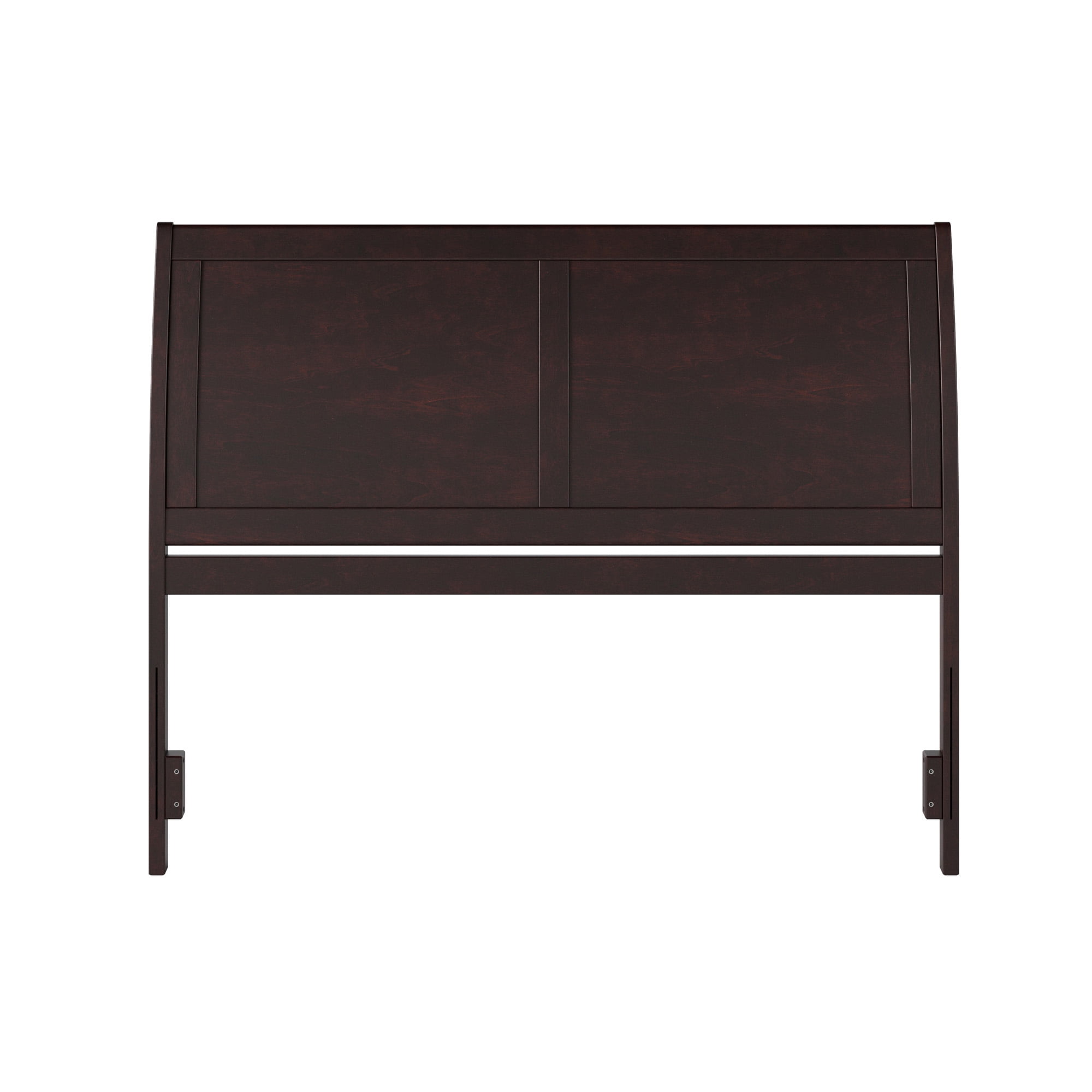 AFI Portland Queen Sleigh Solid Wood Panel Headboard with Attachable Charger, Espresso