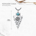 thumbnail image 6 of AOBOCO Arrowhead Necklace for Men 925 Sterling Silver Natural Gemstone Viking Arrow Pendant Jewelry Gifts for Father, 6 of 9