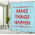 thumbnail image 5 of Ambesonne Saying Shower Curtain, Positive Life Motivation, 69"Wx84"L, Turquoise Maroon, 5 of 5
