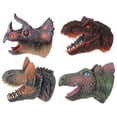 thumbnail image 3 of KAKOWELY 4 marionetas de mano de dinosaurio, figura de cabeza de dinosaurio, juguete, marioneta de mano, figura, guante, 3 of 5