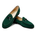 thumbnail image 4 of Journey West Suede Tassel Loafer For Women Slip-on Belgian Penny Loafers Shoes For Women Green US 7.5, 4 of 6
