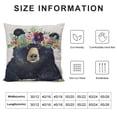 thumbnail image 5 of nygtbtfer Lovely Bear Pillow Covers Cute Animals Head with Spring Flower Linen Throw Pillow Case Cushion Cover Home Sofa Decorative  (Bear), 5 of 5