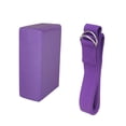 thumbnail image 1 of Yoga Pilates Block Foam Ejercicio Fitness Home Tranning + Stretch Strap Belt Sunnimix Cinturón de estiramiento de yoga, 1 of 7