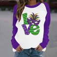thumbnail image 1 of Qiopertar Mode Femmes Imprimé Col Rond Pull Tops Manches Longues Blouse Confortable Chandail en Molleton Offres de la Semaine Liquidation Moins de 5$ jusqu'à 90 % de Réduction, 1 of 4