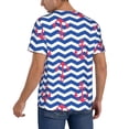 thumbnail image 2 of Lsque Nautical Anchors Pattern Mens Polo Golf Shirts Funny Graphics Shorts Sleeve Button Shirts Baseball T-shirt-3X-Large, 2 of 7