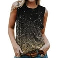 thumbnail image 2 of Yievot Tank Tops For Women Hawaiian Vacation Sleeveless Shirts Stripe Graphic Print Womens Muscle T Shirt On Clearance Gold S, 2 of 4