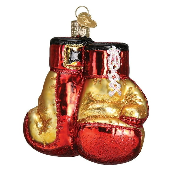 Old World Christmas Sports Collection Glass Blown Ornaments for Christmas Tree Boxing Gloves
