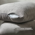 thumbnail image 2 of 3S Brother's Solid Color Cushion Cover Velvet Look Home Décor Throw Pillow Case with Invisible Zipper Set of 2 Pieces for Chair Couch Bedroom & Livingroom Décor Pillowcase - Stone 12"x12" Each, 2 of 9
