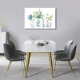 thumbnail image 4 of Thanksgiving Christmas Gift Flowers Wall Art Vintage Blue White Floral Canvas Wall Decor Retro Botanical Glass Bottle Canvas Rustic Wooden Board Canvas Prints Living Room Bedroom Wall Decor 16" X 12", 4 of 6