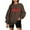 Coffee, variant on Merry Sweatshirt for Women Christmas Fleece Linend Sweaters Crew Neck Oversized Long Sleeve Pullover Tops