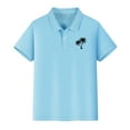thumbnail image 6 of XQYLOS Tween Boys Girls Aestheti𝐜 Lapel Neck Shirt Short Sleeve Cross Print Tennis School 𝐔niform Collared Tops, 6 of 8