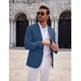 thumbnail image 3 of COOFANDY Men's Lightweight Two Button Knit Blazer - Casual Sport Coats Suit Jacket, 3 of 6