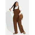 thumbnail image 5 of CASSIE LIZ Plus Size Jumpsuit Brown Adjustable Strap Womens Dressy Fall Casual Sleeveless Wide Leg Winter Overalls Outfits Clothes with Pocket XL 14W 16W, 5 of 7