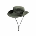 thumbnail image 2 of Fisherman Hats for Men Women Wide-Brim Sun Protection Bucket-Hat Unisex Casual Lightweight Solid Color Breathable Hollow-Out Fishing Hiking Cap, 2 of 4