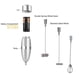 thumbnail image 5 of Stainless Steel Milk Frother | Double Layer Egg Beater Handheld Electric Whisk | Battery Operated 19000 RPM | 3-in-1 Foam Maker for Coffee Lattes Hot Chocolate | 250mm x 32mm | Includes Attachments, 5 of 8