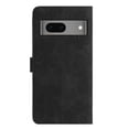 thumbnail image 2 of SaniMore Case for Google Pixel 7 6.3" 2022, [Card Slots + Cash Pocket + Removeable Wrist Strap] PU Leather Embossed Flower Flip Kickstand 360° All-around Protective Wallet Shell, Black, 2 of 11