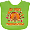 thumbnail image 3 of Inktastic My First Thanksgiving with Cute Turkey Boys or Girls Baby Bib, 3 of 4