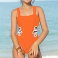 thumbnail image 2 of CZHQWE Girls Swimsuits Girls Skirts Size 10-12 Girls Swimsuit, Straps Cut Out One Piece Bathing Suit Girls' Swimwear Orange, 2 of 4