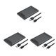 thumbnail image 2 of Bearachild Estuche HDD transparente USB3.0 SSD Disco duro externo Adaptador de carcasa Dispositivo móvil de alta velocidad Gris USB 3.1 Type1 NO1, 2 of 6