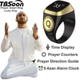 thumbnail image 2 of TBSoon Prayer Smart Ring - Lucky Ring, Watch Ring, With Prayer Counters, 5 Prayer Time Reminders, Prayer Direction Indicator Guide, Long Battery Life, OLED Display, Azan Alarm Clock, Beads Ring -, 2 of 16