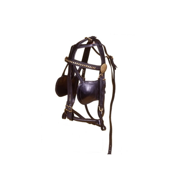 Tough 1 Bridle Leather Replace Hand Sewn Harness Mini Black 74-5002