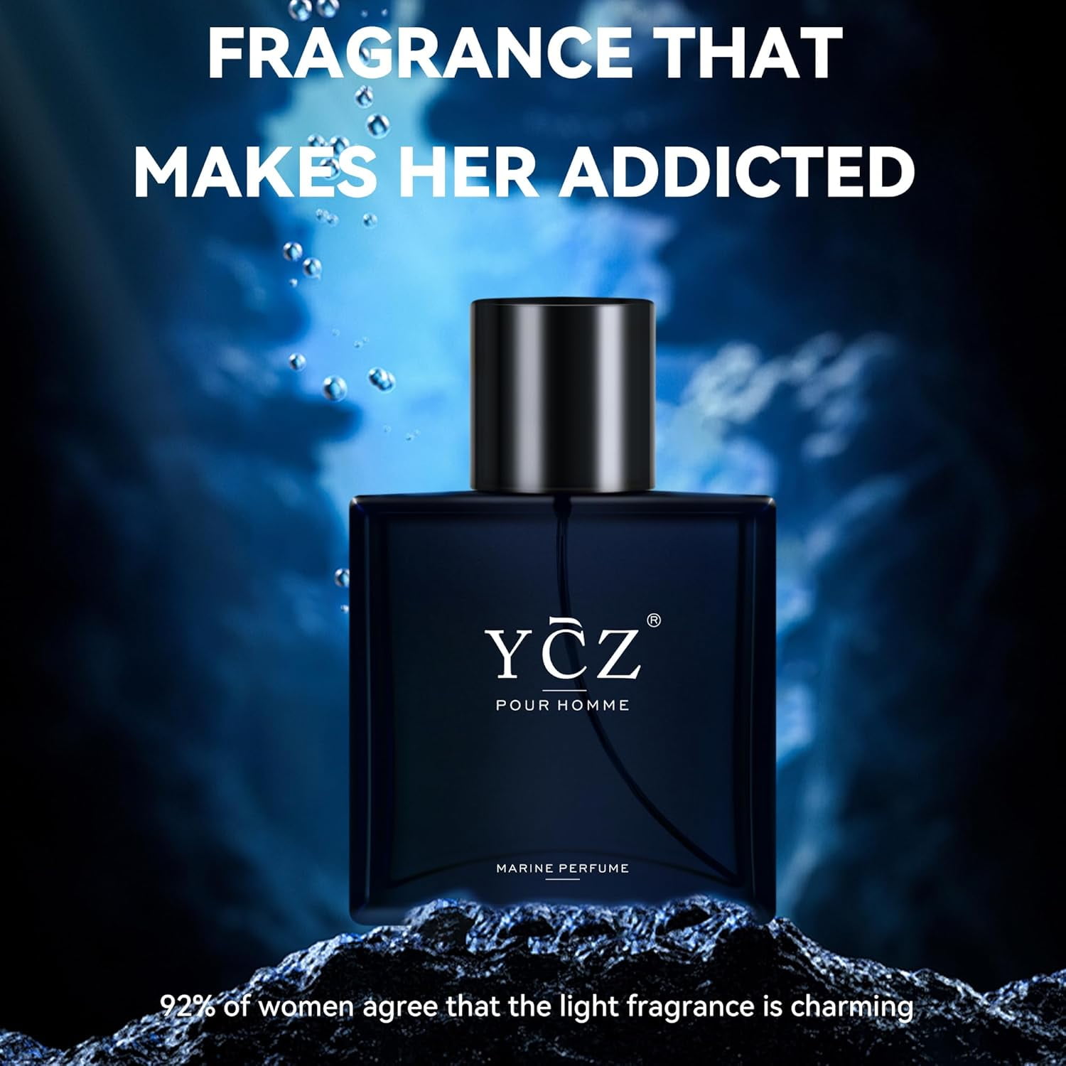 Ycz Charm Unfolds Marine Perfume for Men, 1.7 oz. Long