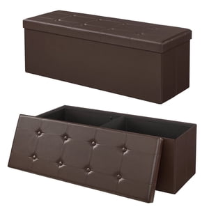 Songmics 43" Storage Ottoman Bench, Brown