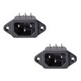 thumbnail image 1 of Unique Bargains C14 Panel Mount Plug Adapter AC 250V 10A/15A 3Pins IEC Inlet Module Plug 2 Pcs, 1 of 3