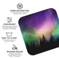 thumbnail image 3 of Vsdgher Northern Lights Print Leather Coasters for Drinks, Durable Drink Coasters 4 Set for Tabletop Protection, Luxurious Home Décor and Housewarming Gift-Square, 3 of 6