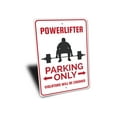 thumbnail image 3 of Powerlifter Parking Novelty Decor, Metal Wall Sign - 10x14 Inches, 3 of 4