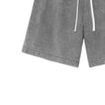 thumbnail image 3 of Jalioing Womens Cotton Shorts Casual Solid Color Elastic Waist Drawstring Shorts Loose Basic Summer Lounge Shorts, 3 of 5