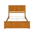 thumbnail image 5 of HomeStock Classic Comfort Foundation Bed with Matching Footboard, Queen, 83.46x63.7x50 in, Light Toffee - Grooved Panel Design with Charging Station, 5 of 6
