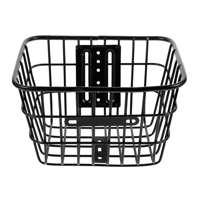Nvzi Cesta plegable de hierro duradera para bicicleta, para adultos, color negro.