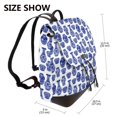 thumbnail image 2 of Balery Blue Vases Mochila de Cuero para Mujeres, Gran Capacidad, Bolsa de Viaje Multifuncional, Mochila de Cuero y Bolsa de Hombro para Mujeres, 2 of 4